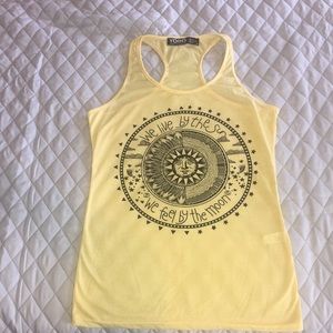 large racer back yellow tank!